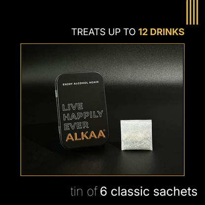 The ALKAA Tin | 6 Classic Sachets | Filters 12 Drinks